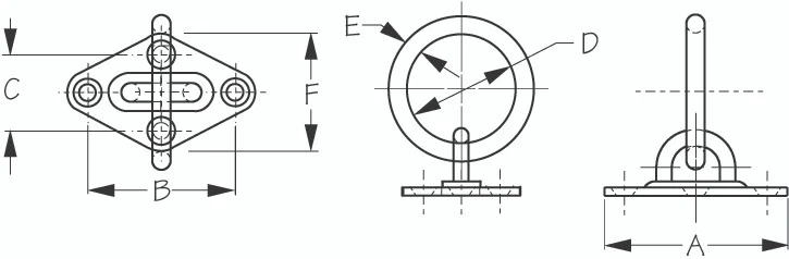 Sea Dog Marine - Dmnd Eye Plate & Ring 2- 5/16 (089611)