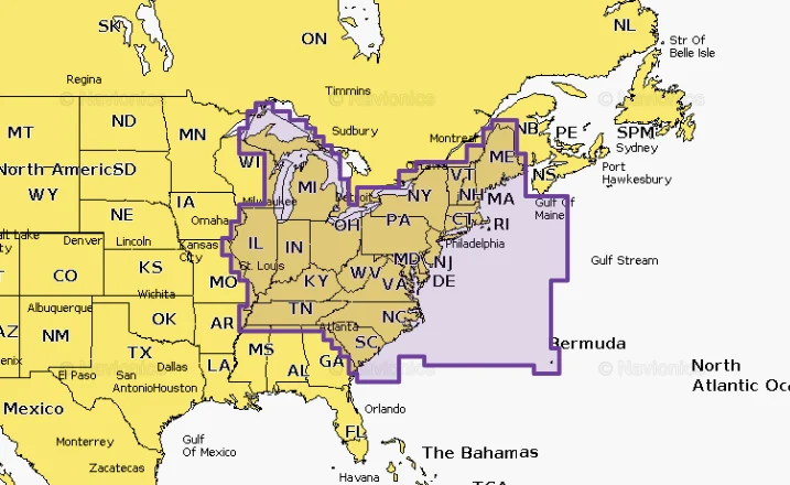 Navionics+ NAUS007R U.S. East