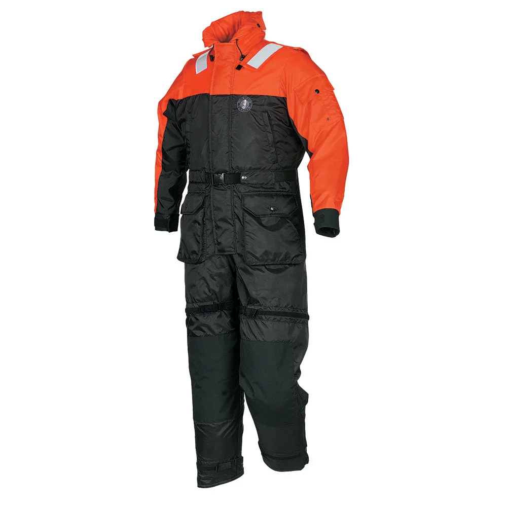Mustang Deluxe Anti-Exposure Coverall & Work Suit - Orange/Black -XL