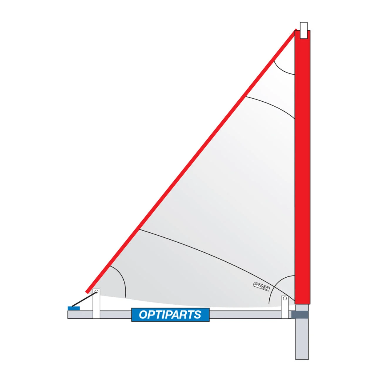 Opti Tri Sail with mast and miniboom