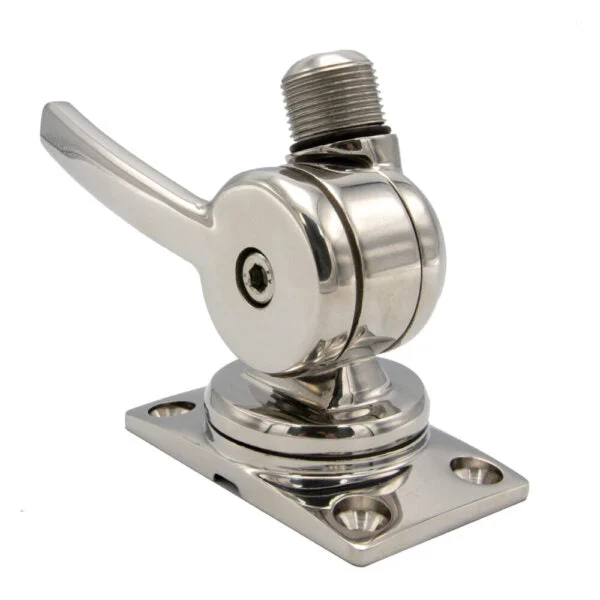 Shakespeare 6187 Sleek & Compact Stainless Steel Rotatable 4-Way Ratchet Mount