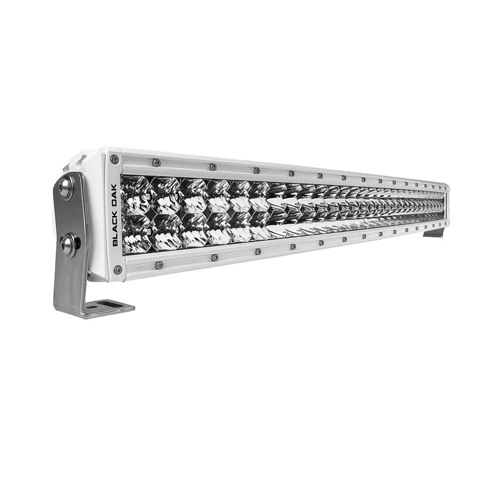 Black Oak 30" LED Curved Double Row Spot - White