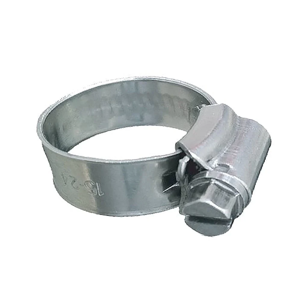 Trident Marine 316 SS Non-Perforated Worm Gear Hose Clamp - 3/8" Band Range - 11/32"-25/32" Clamping Range - 10-Pack - SAE Size 6