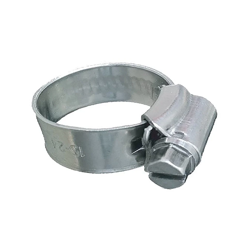 Trident Marine 316 SS Non-Perforated Worm Gear Hose Clamp - 3/8" Band Range - (1-1/16" – 1-1/2") Clamping Range - 10-Pack - SAE Size 16