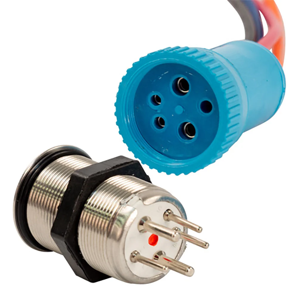 Bluewater 22mm In Rush Push Button Switch - Nav/Anc Contact - Blue/Green/Red LED