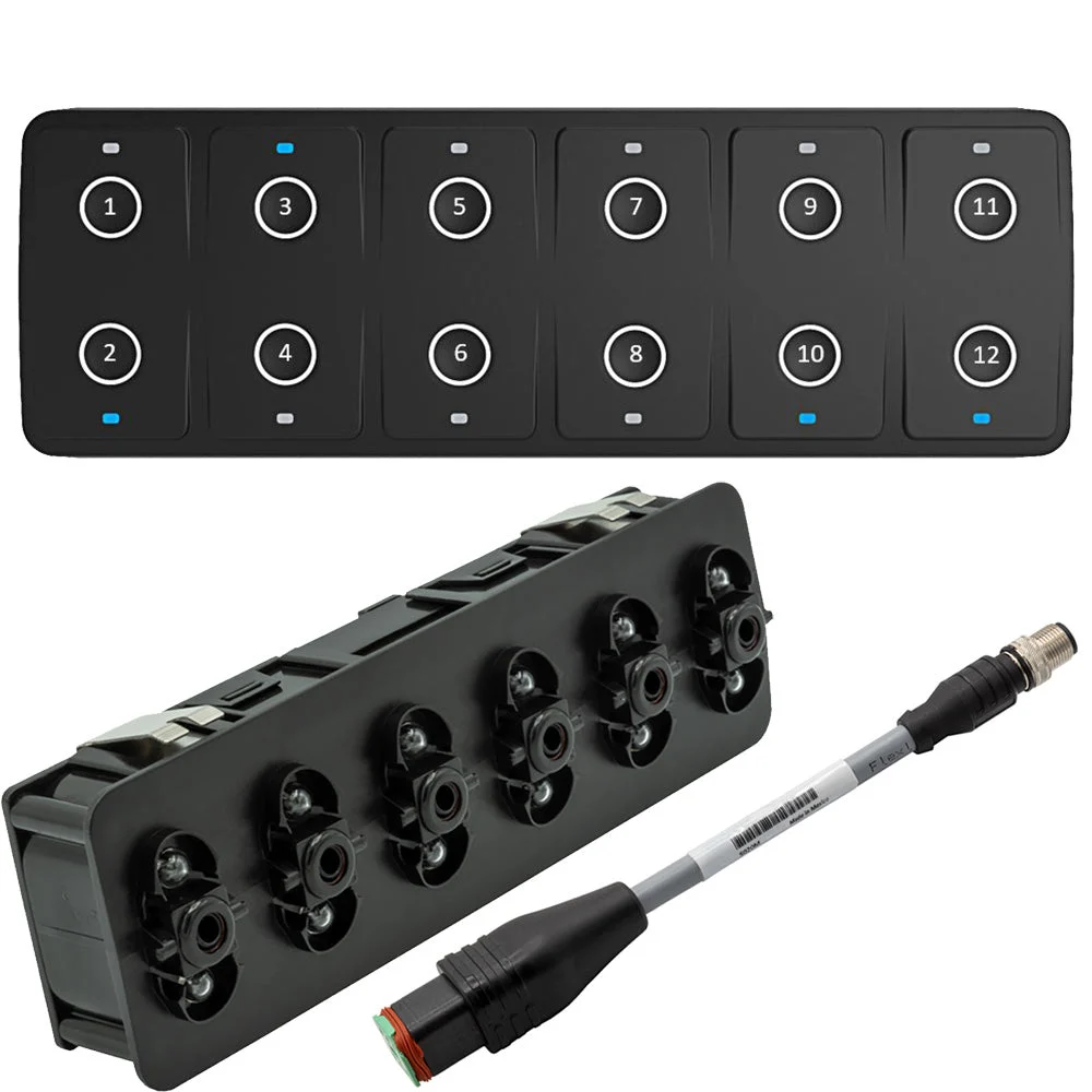 Maretron CKM12 Keypad w/CKM to NMEA 2000® Adapter Cable - 0.2M (Horizontal Orientation)