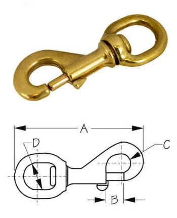 Sea-Dog Swivel Eye Bolt Snap - Bronze, 136590