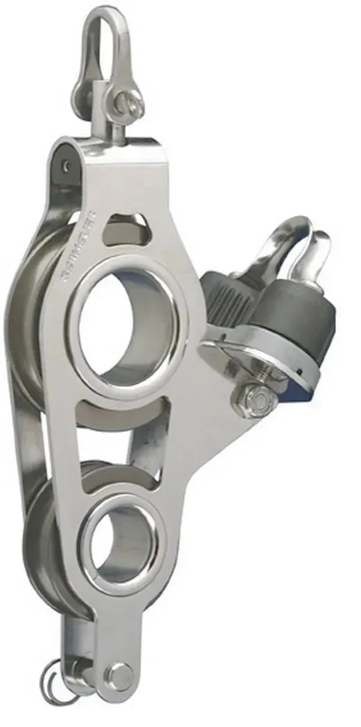 Garhauer Marine 64 mm Series 30 Stainless Fiddle Block - Swivel, Becket, Cam Cleat, 30-06US