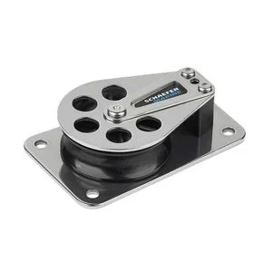 SCHAEFER 60mm Flat Base Cheek Block - Delrin/Stainless, 705-11