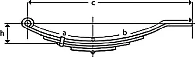 Trailer Parts - Una267- 3 Lvs Slip.spring 705# - 267