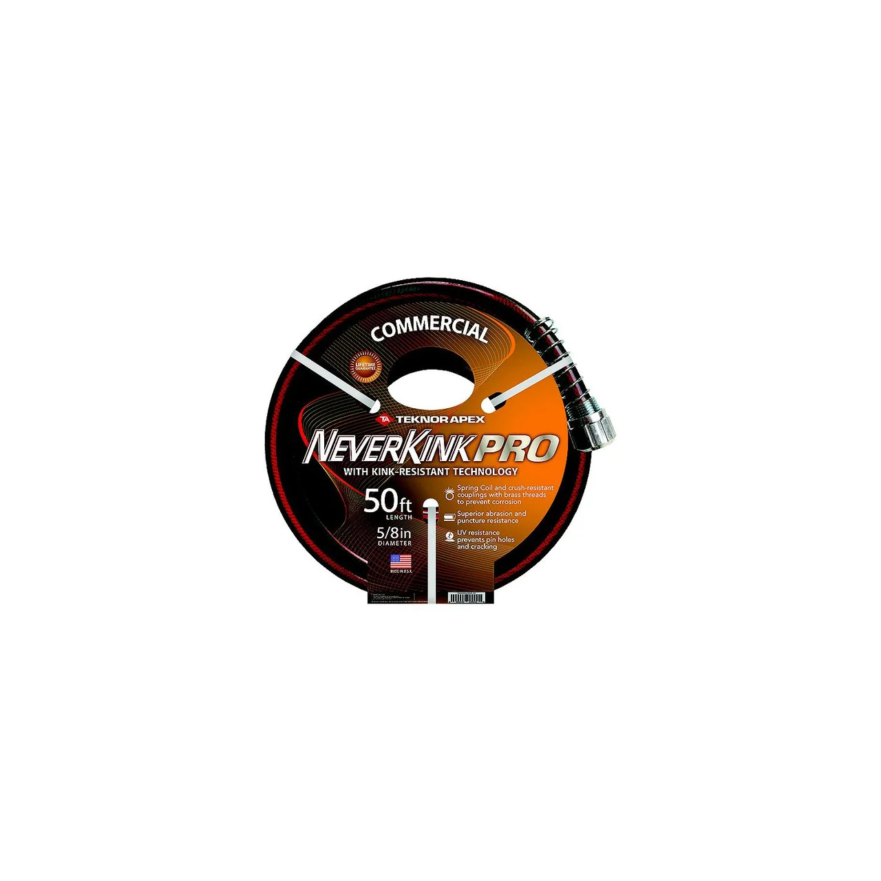 Teknor Apex - Teknor Apex 8845100 Commercial Duty Neverkink Hose, 5/8" x 100', Black/Red - 8845-100