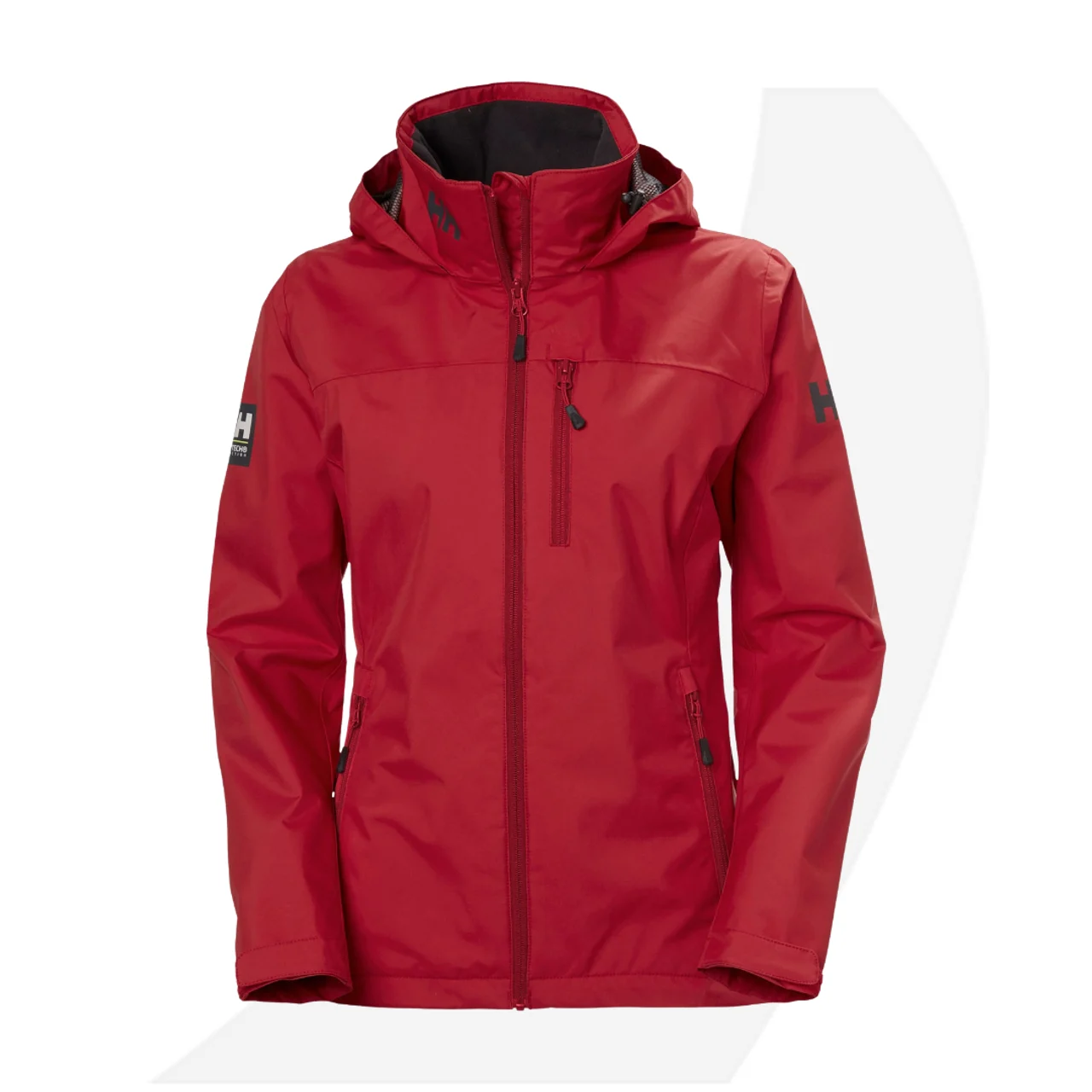 Helly Hansen Womens Crew Hooded Jacket, Red. Clearance