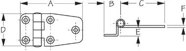 Sea Dog Marine - Stainless Steel Offset Door Hinge - Sea-dog Line - 201572 (201572-1)