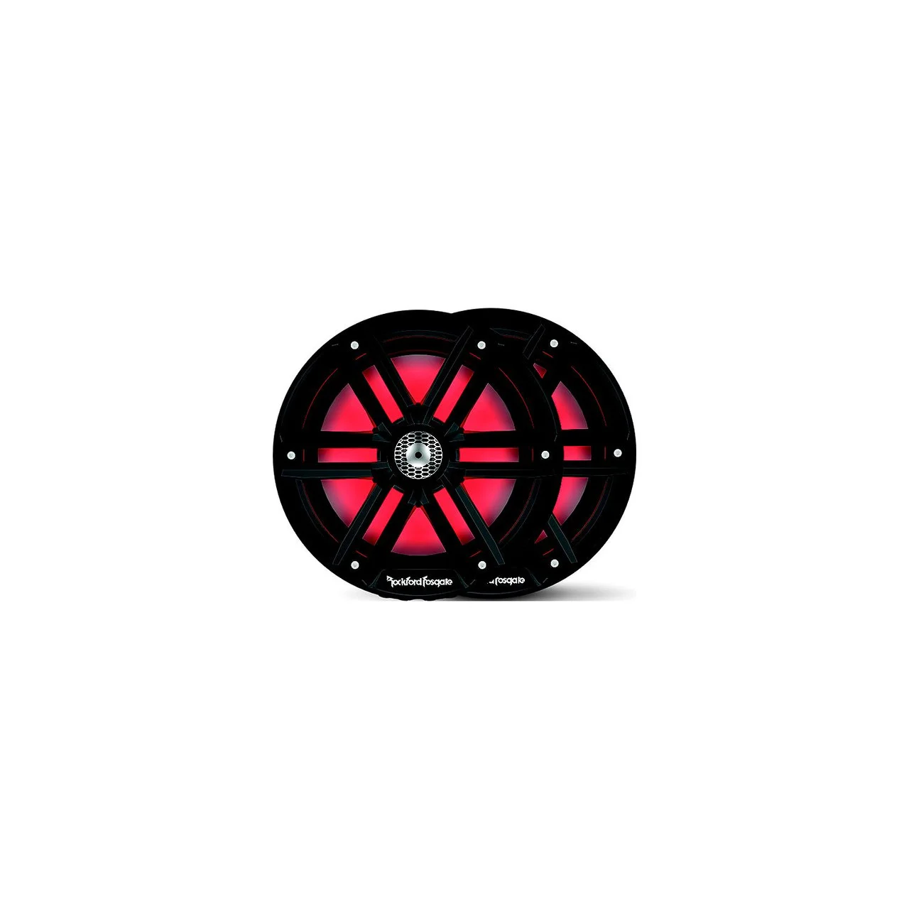 Rockford Fosgate - Rockford Fosgate M28B Color Optix Marine 2-Way Speakers, 8" Black / Stainless - M2-8B