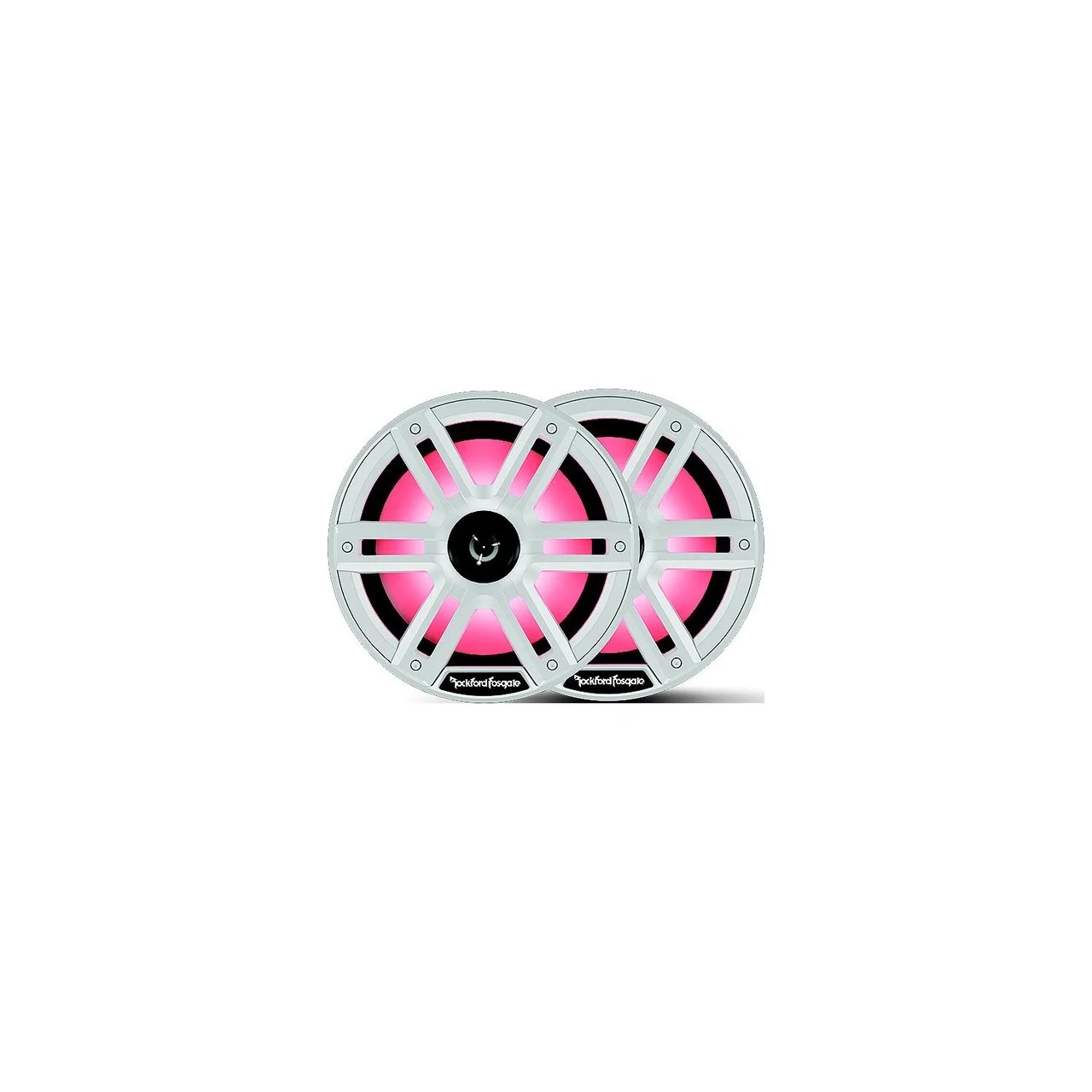 Rockford Fosgate - Rockford Fosgate M28H Color Optix Marine 2-Way Horn Speakers, White / Stainless - M2-8H