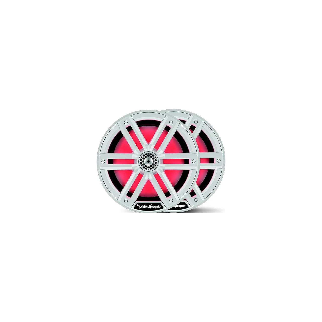Rockford Fosgate - Rockford Fosgate M28 Color Optix Marine 2-Way Speakers, 8" White / Stainless - M2-8