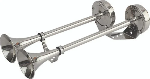 Sea Dog Marine - Dual Trumpet Horn Stainless Steel (431520-1)