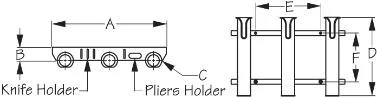 Sea Dog Marine - 3 Rack Rod Holder White (325038-1)