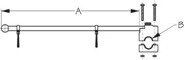 Sea Dog Marine - Stainless Steel Rail Mount Flagpole - 30" (327124-1)