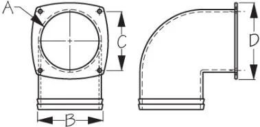 Sea Dog Marine - 3" Hose Vent Elbow - White (337350)