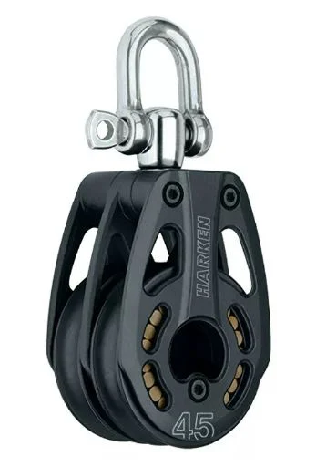 Harken 45 mm Aluminum Double Block — Swivel