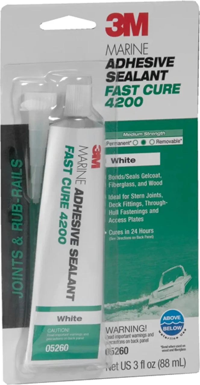 3M 4200 Fast Cure - Marine Adhesive Sealant 3 oz tube