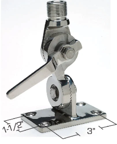 Seachoice 19531 4-Way Antenna Ratchet Mount - Stainless Steel