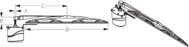 Sea Dog Marine - H2oprf Wiper Motor Kit 2.5  110dg- (412421w-1)
