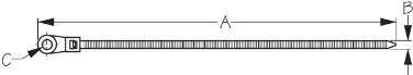 Sea Dog Marine - Cable Tie Mount Hole 16" (100) (427416)