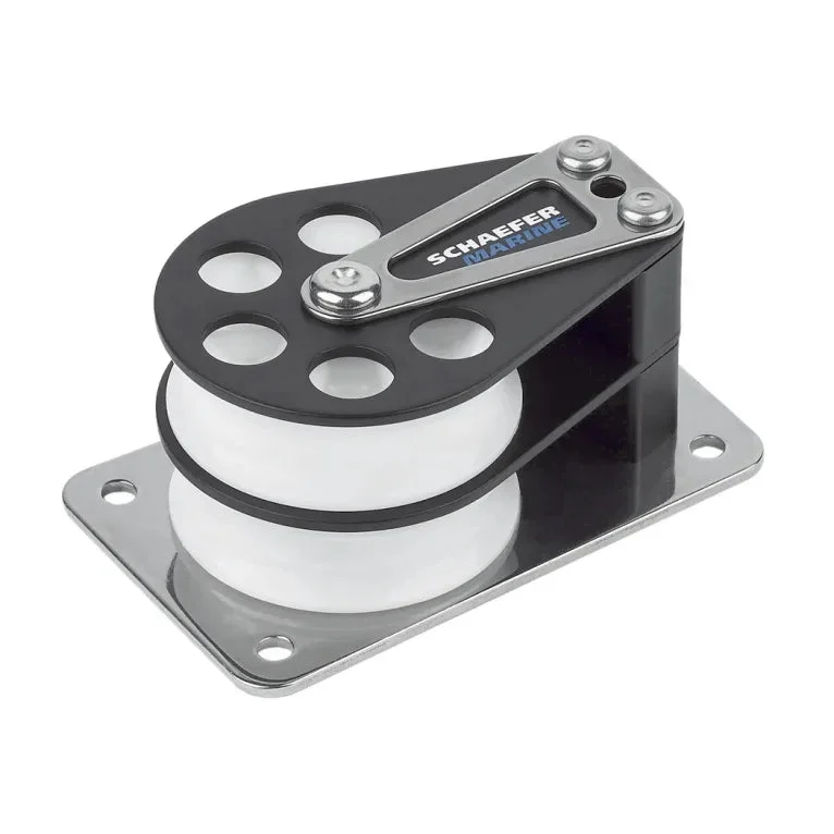 SCHAEFER 51 mm Flat Base Double Aluminum Cheek Block, 504-28