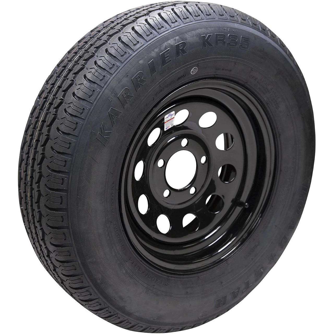 Seachoice Products - Seachoice 53436 ST225/75D15D/6H KR558 16" Black Modular, 6 Lug Bias Tire & Wheel Assembly - 3S891