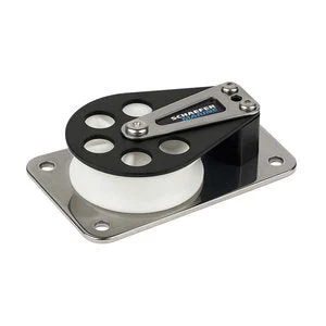 SCHAEFER 60mm Flat Base Cheek Block - Delrin/Aluminum, 704-11