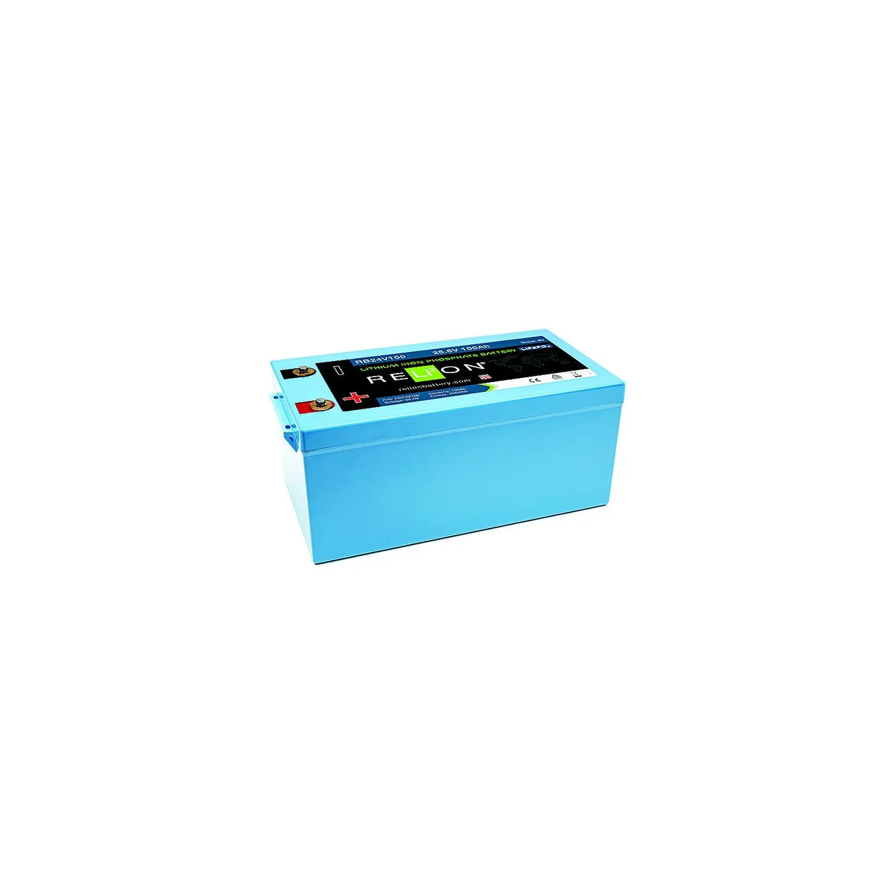 RELiON - RELiON RB24V52 LiFePO4 Lithium Iron Phosphate 24V Battery, Group 24 - RB24V52