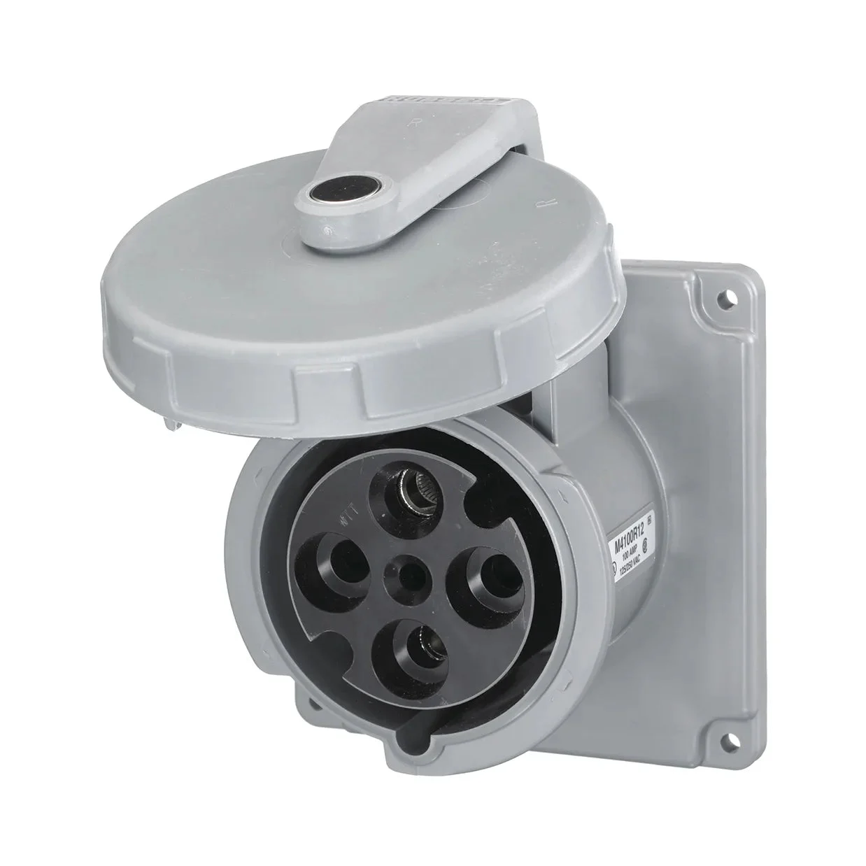 Hubbell 100A 125/250V Dockside Shore Power Outlet/Receptacle, M4100R12