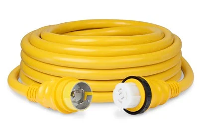 Marinco Cordset, 50A 125V, 25', Yellow