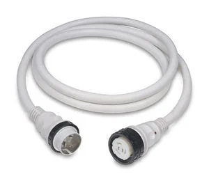 Marinco Cordset, 50A 125V, 50', White