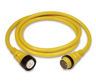 Marinco Cordset, 50A 125V, 50', Yellow