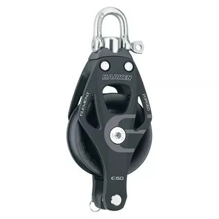 Harken 60mm Aluminum Element Single Swivel Block w/Becket