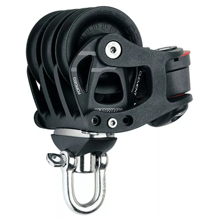 Harken 60mm Aluminum Element Triple Swivel Block w/150 Cam Cleat