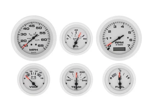 Sea Star Solutions - 6 Gauge Set, Arctic - Tachometer/hr (69711p)