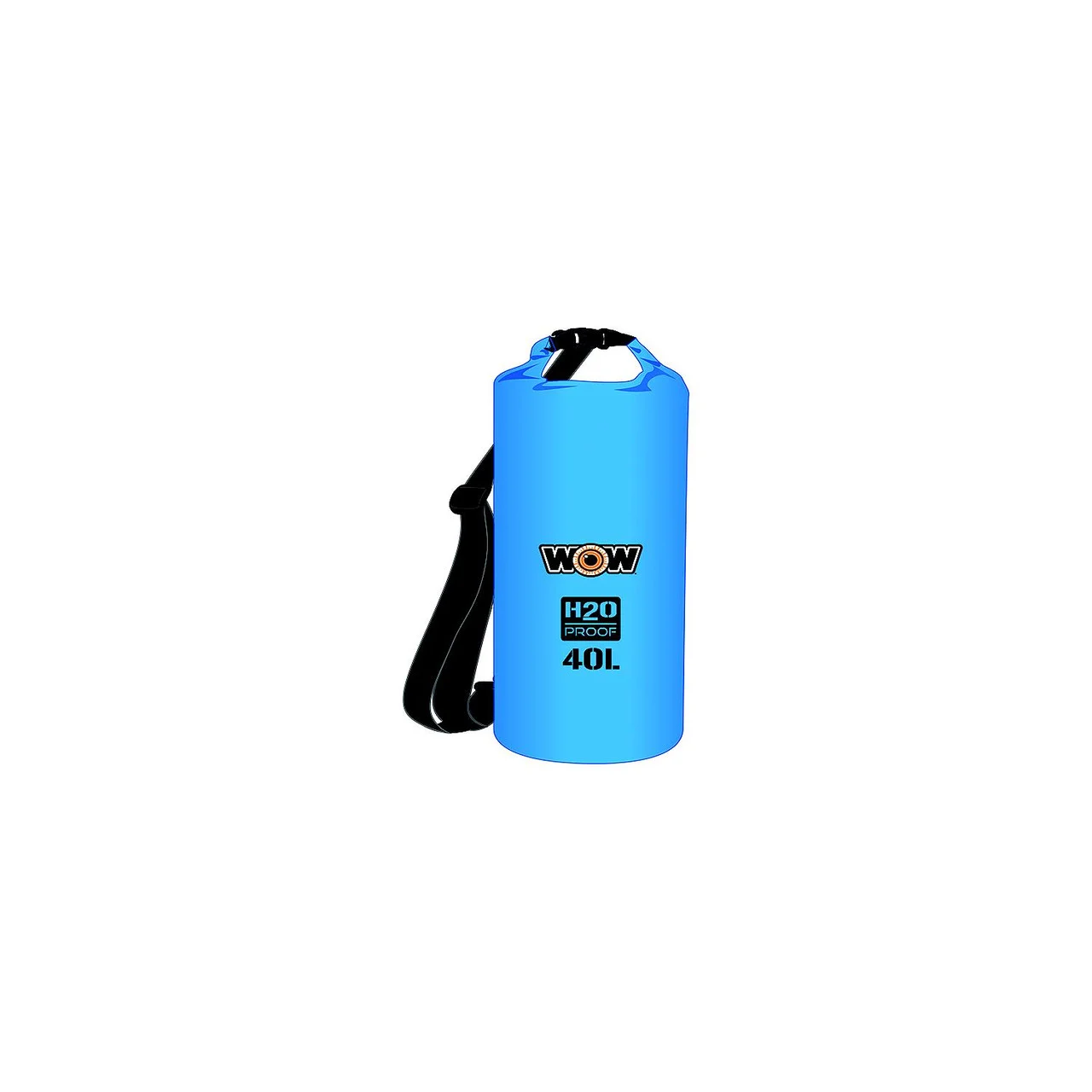 WOW Watersports - WOW H2O Proof Drybag w/Shoulder Strap, 40L Blue - 18-5100B