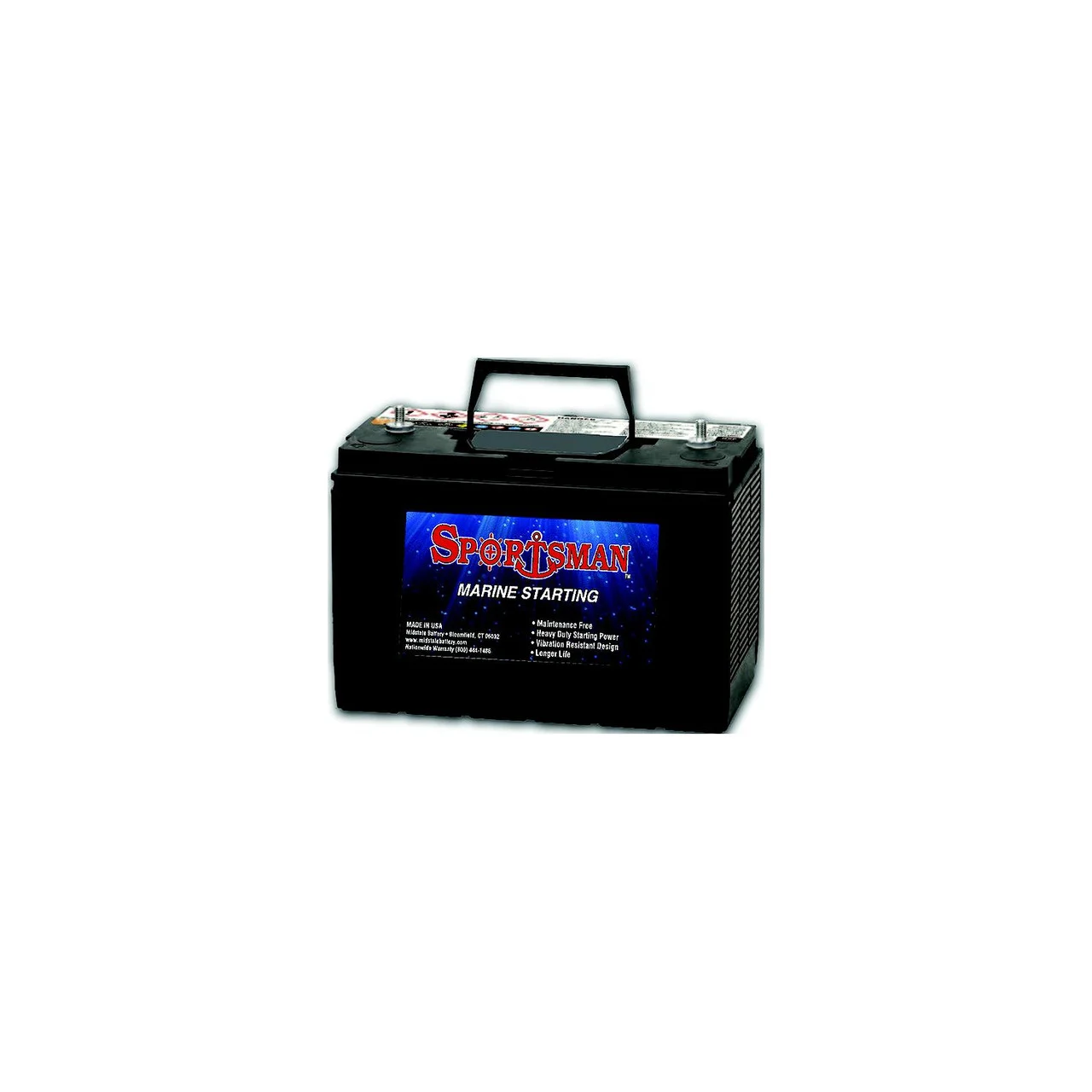 Midstate Battery - Sportsman XH31S Commercial Starting Battery 12V 1000CCA Group 31 w/Threaded Stud Terminals - XH31S