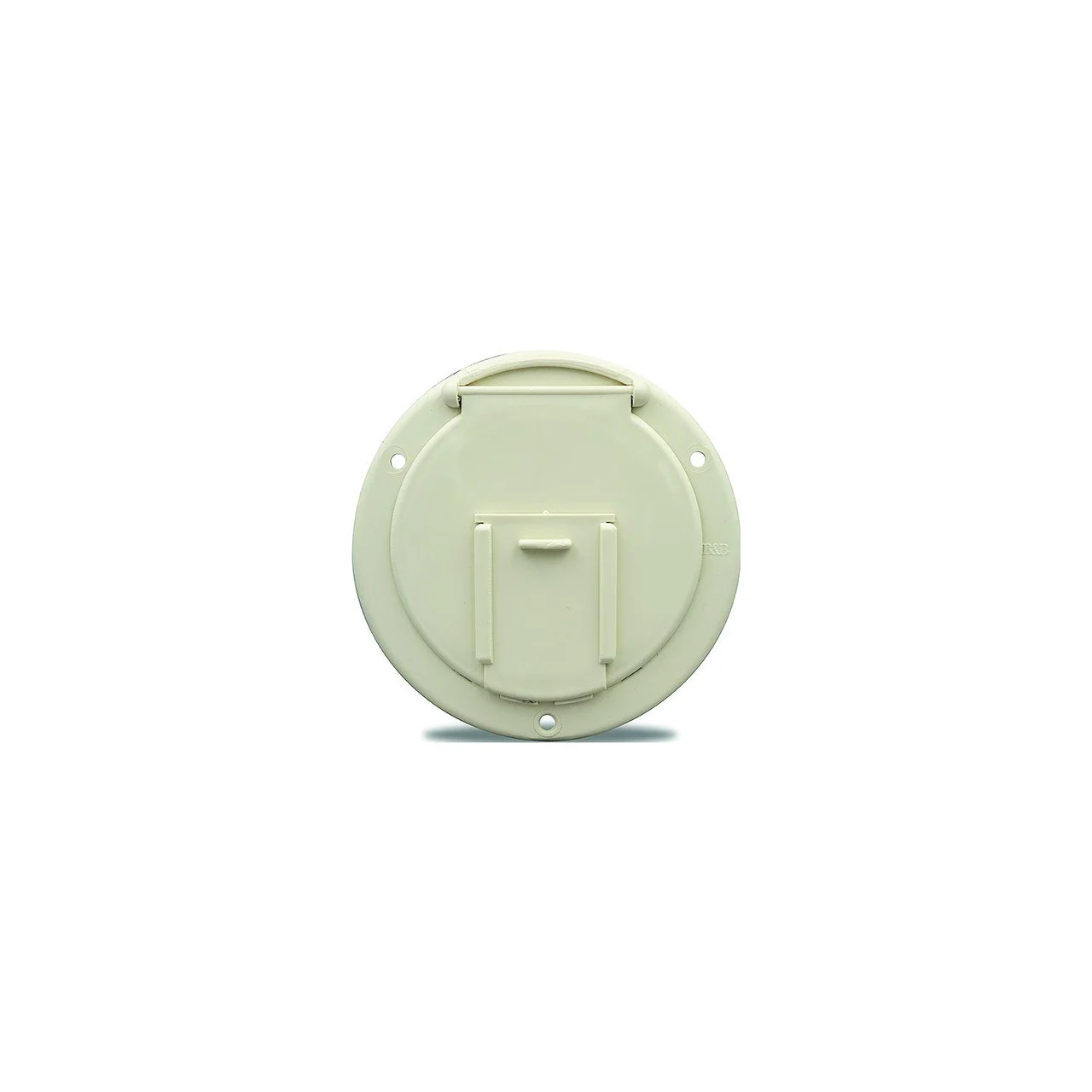 B&B Molders - B&B Molders 94327 Round Electric Cable Hatch w/Back, 4-5/8" Colonial White - 94327