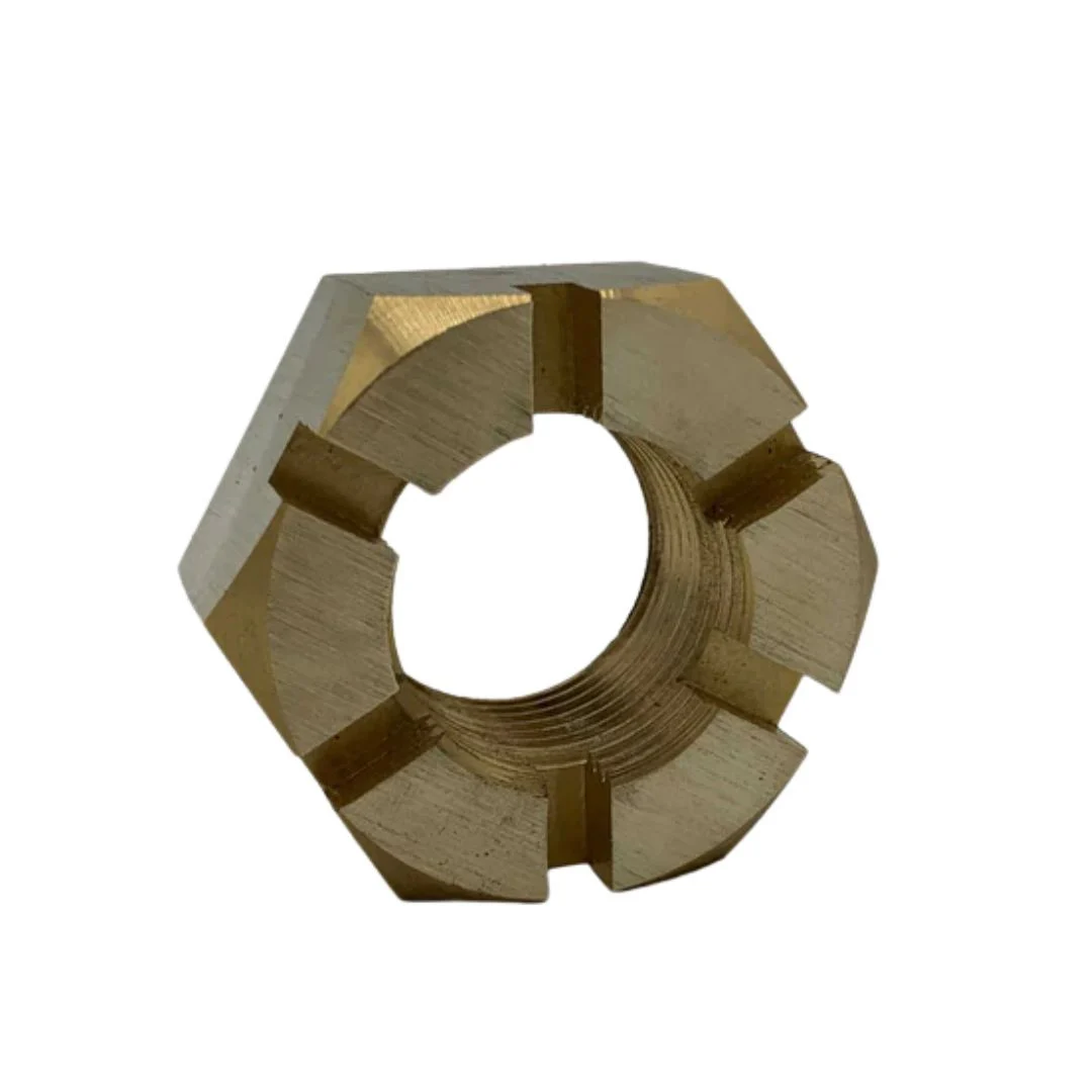 Marine Machining & Manufacturing - Brass Castle Nut - Marine Machining & Manufacturing (1 1/2-6 Cast.nut)