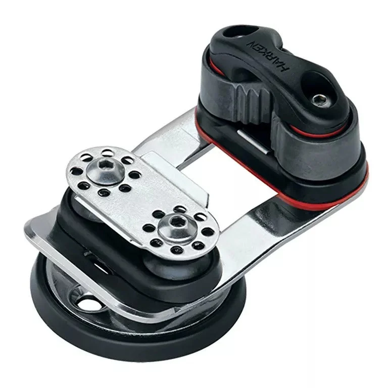 Harken Swivel Micro Cam Base with 16mm Sheaves