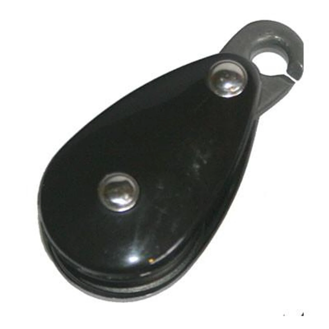 91125R - Plastic Block 40mm Ball Bearing Sheave with Sister Clip - Black