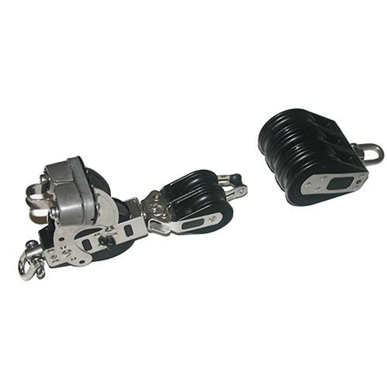 92772-230 6:1 Mainsheet Blocks Set - Ratchet -Aluminum Cam Cleat and Central Aluminum Sheave