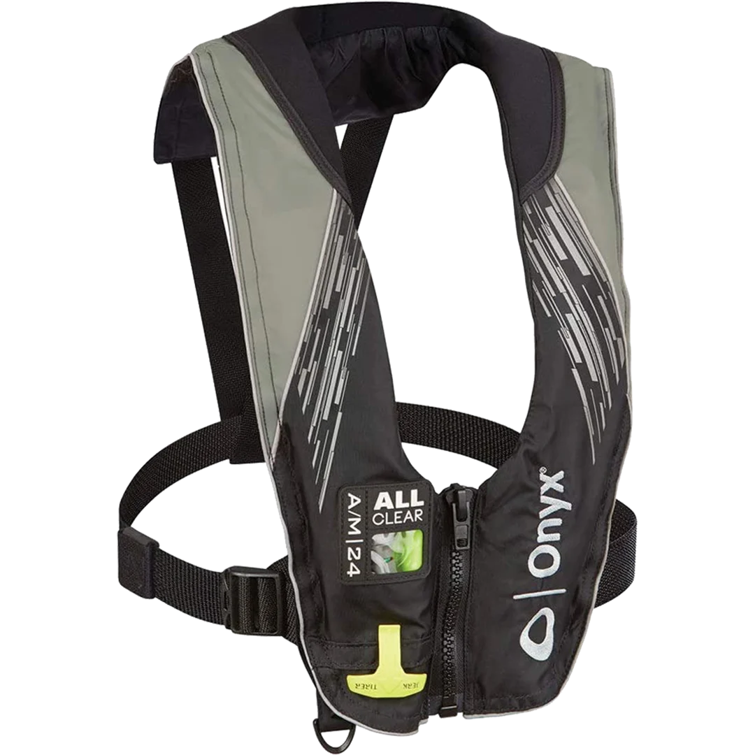 Onyx A/M-24 Series All Clear Automatic/Manual Inflatable Life Jacket - Grey - Adult