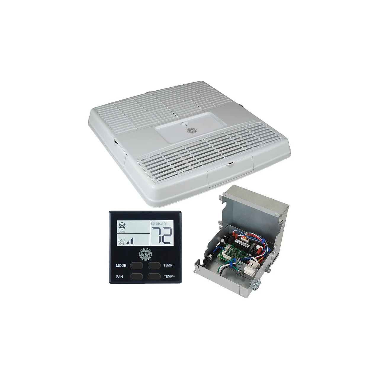 GE Appliances - GE RVACNKITB Air Conditioner Accessory Kit, Ducted, Black - RVAC-NKITB
