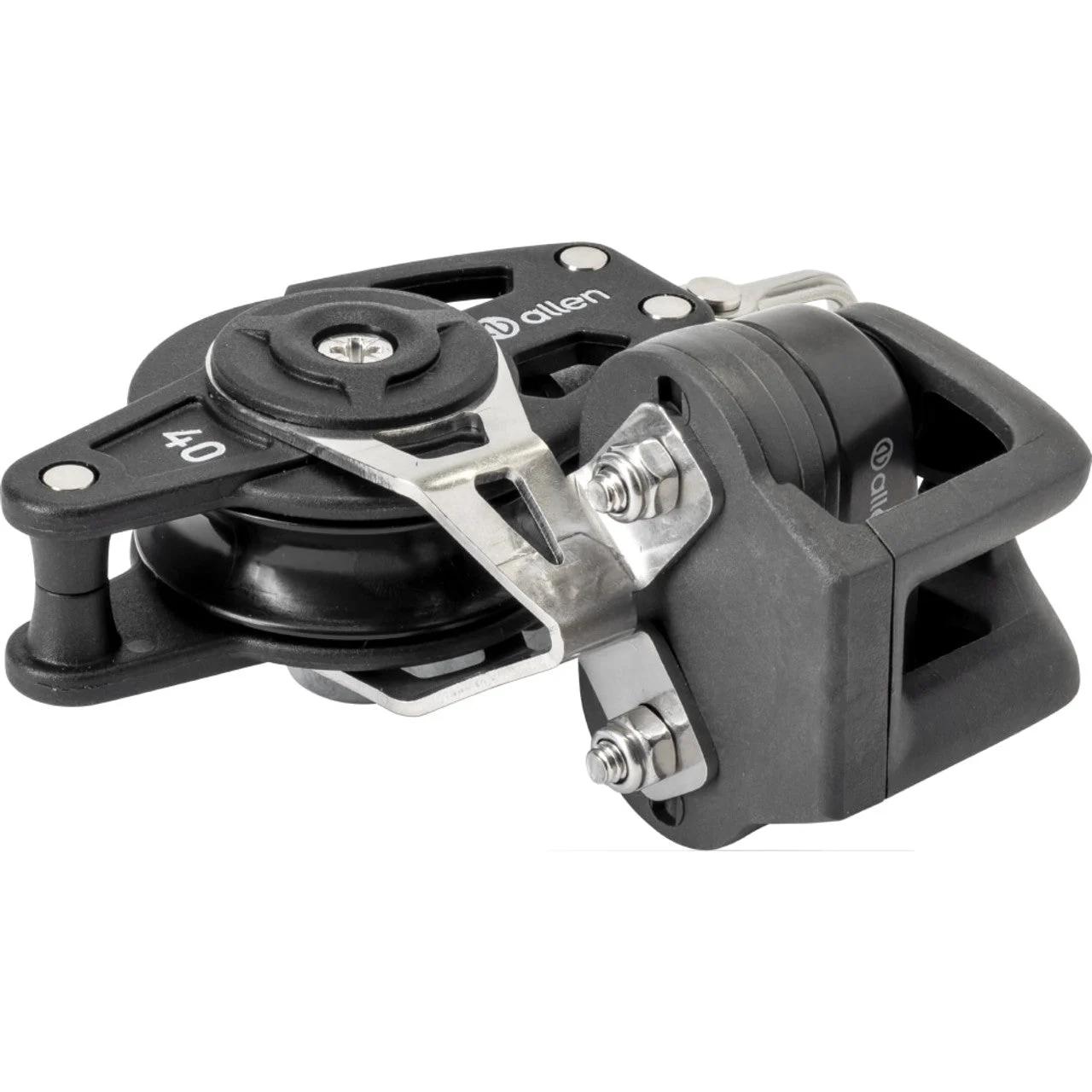 Allen Brothers 40mm Dynamic Block/Becket with Swivel and A..77 Cleat